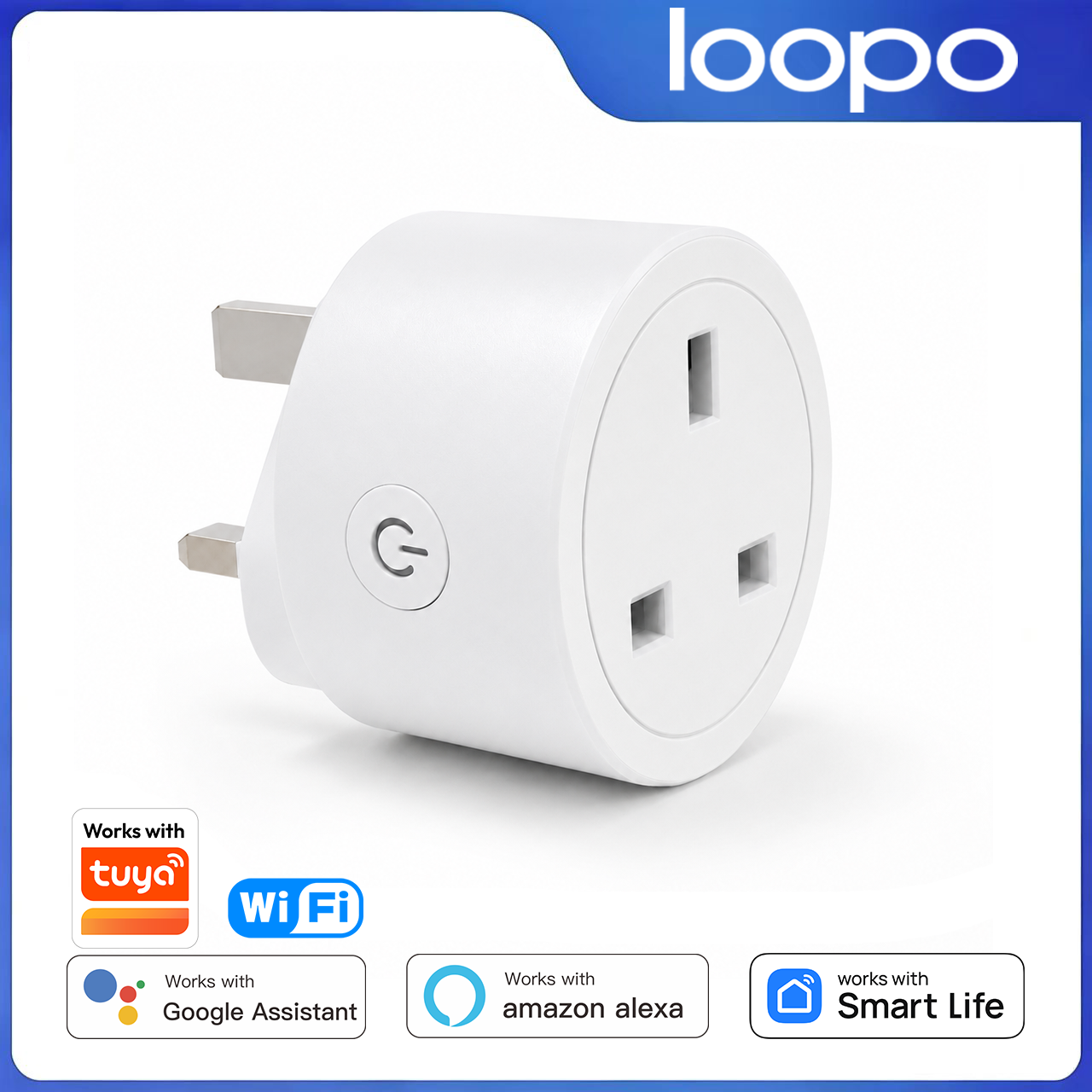 Smart Home Or Smart Home - Tuya UK-Style Round Plug 16A WiFi