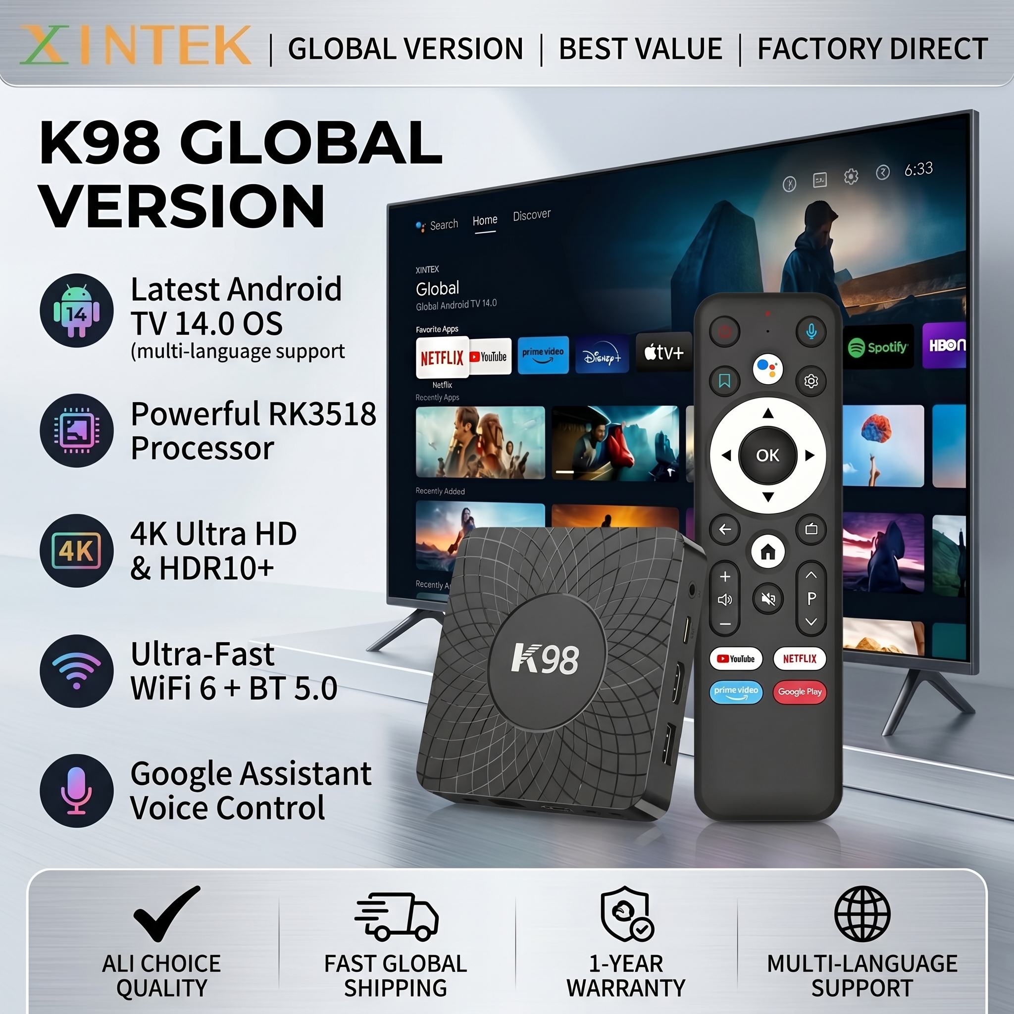 Smart Home Plus - 8GB RAM 128GB ROM RK3518 4K