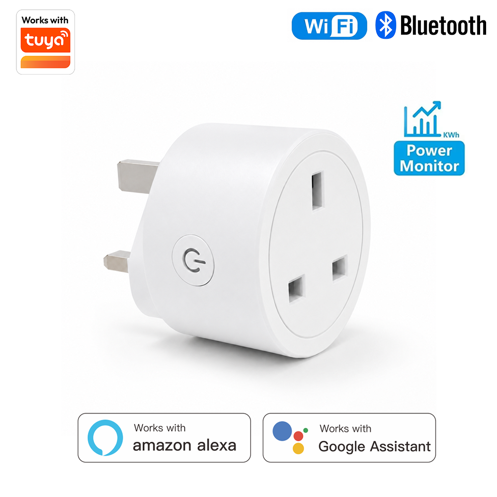 Smart Home Or Smart Home - Tuya UK-Standard Smart Plug Wi-Fi Bluetooth