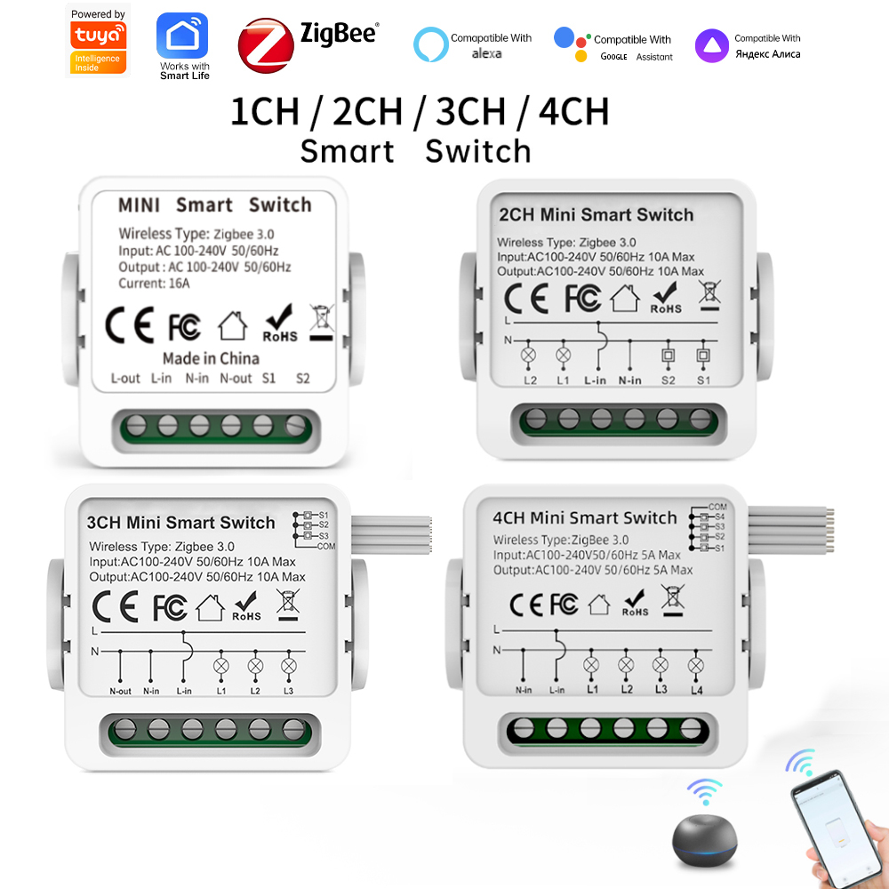 Smart Home Remote - Tuya Zigbee 3.0 Smart Switch 1/2/3/