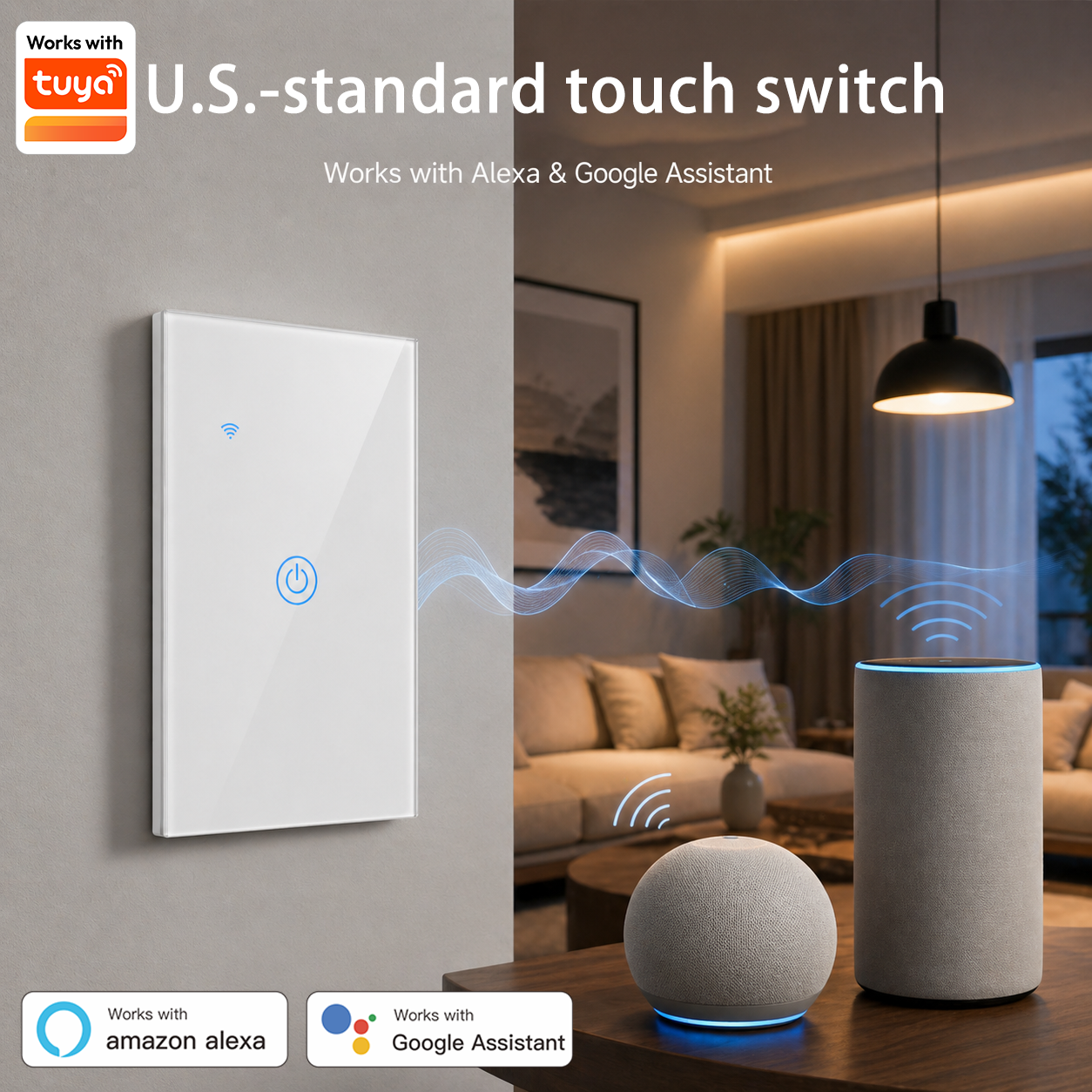 Smart Home Remote - Tuya US Standard Touch Light Switch