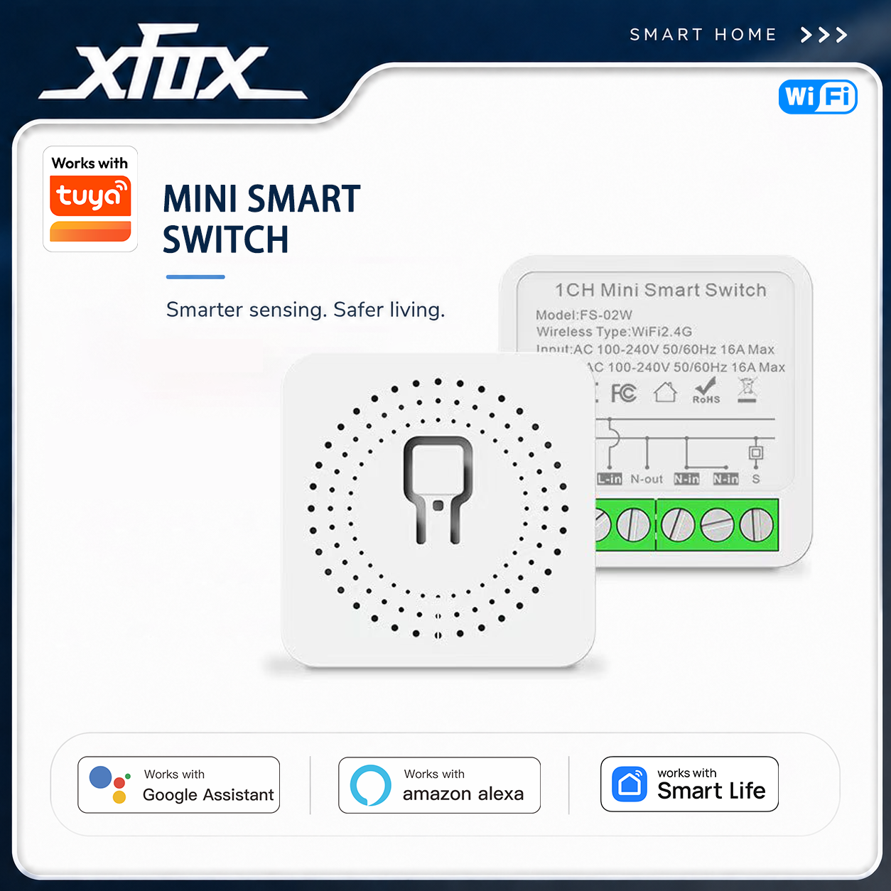 Smart Home Mqtt - Xfox Tuya Mini Smart Switch 1-Gang