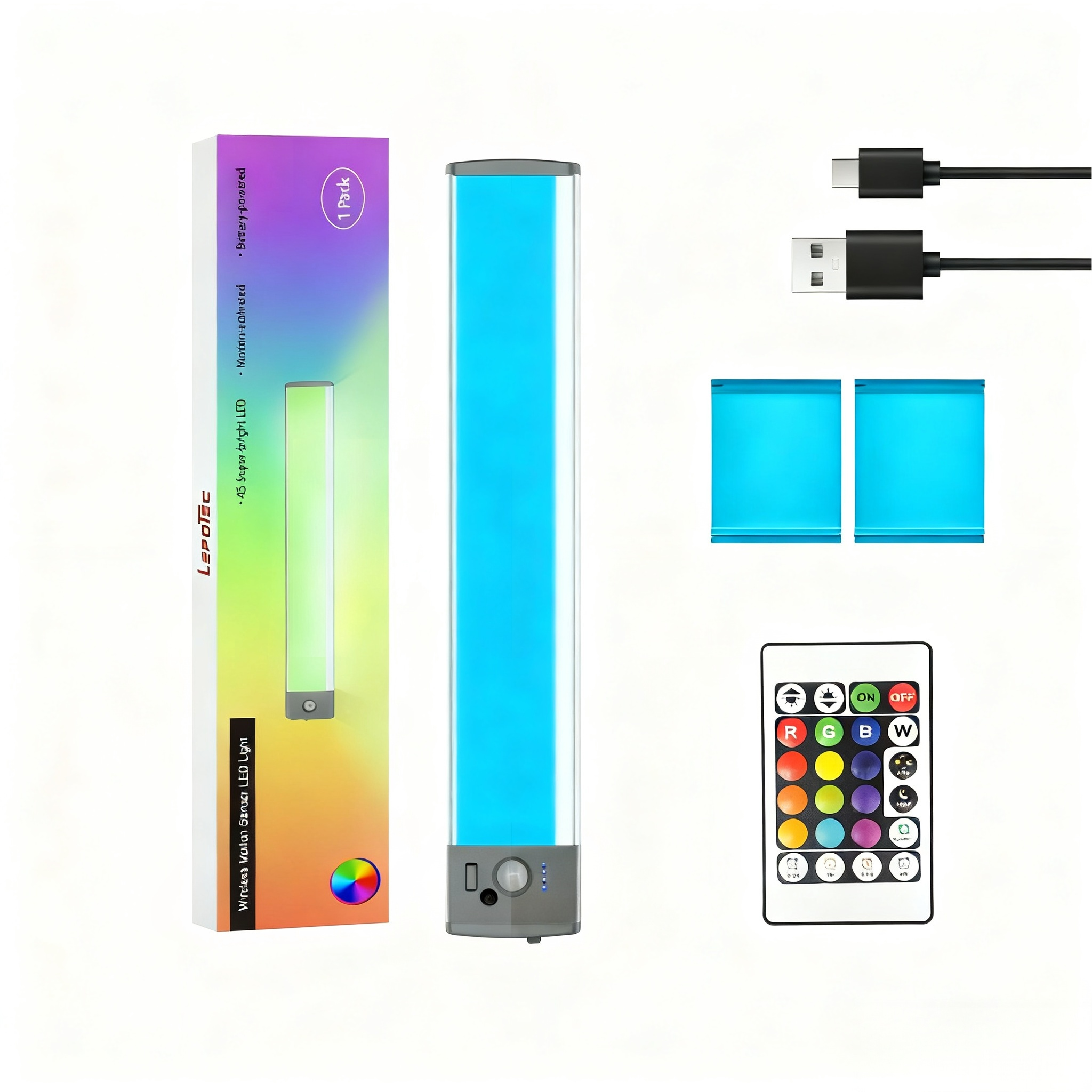 Smart Home Living Room - Smart Rechargeable Colorful Lights, Remote-Controlled Night