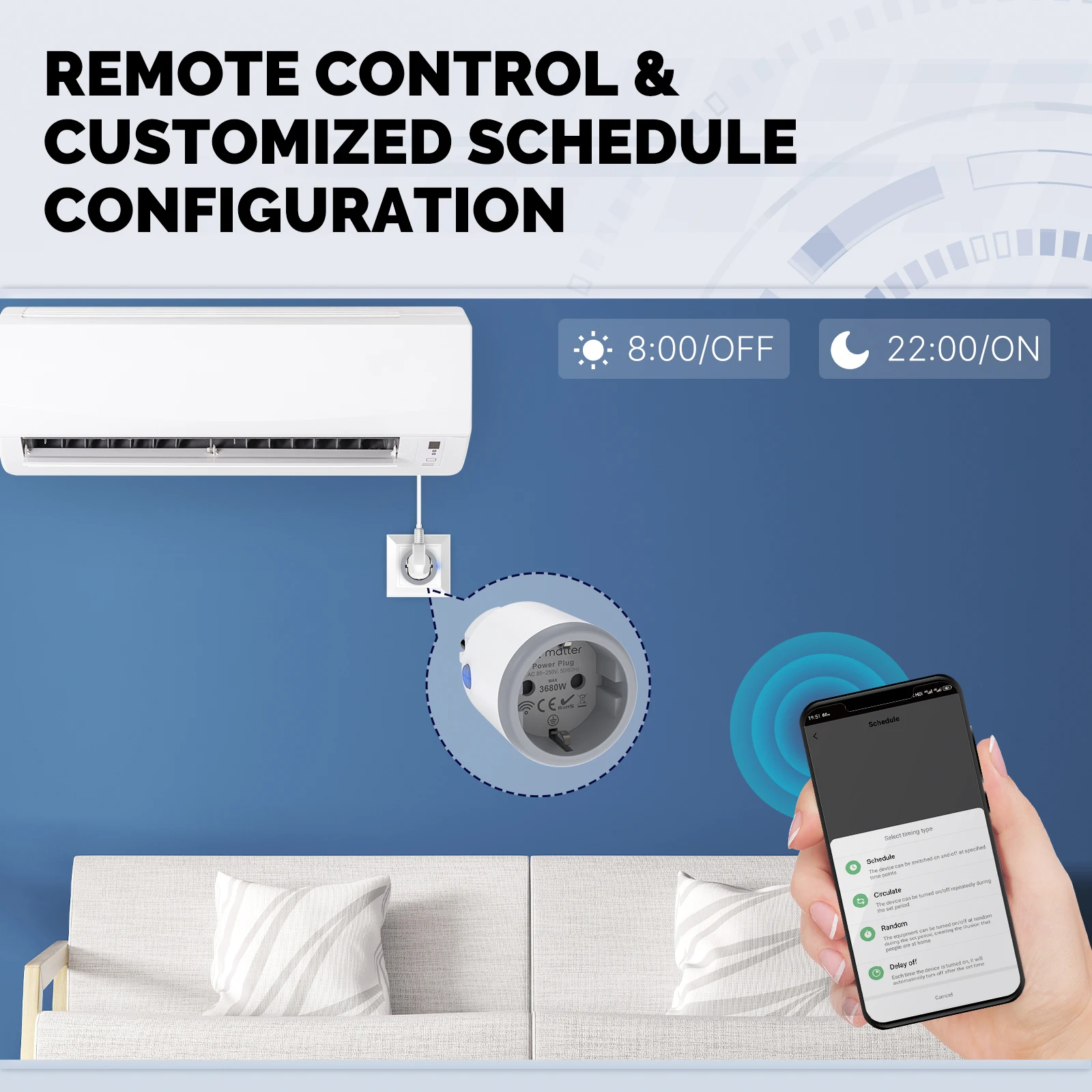 MOES Smart EU/US/UK Plug Matte - Smart Home Living Room ulasan dan harga