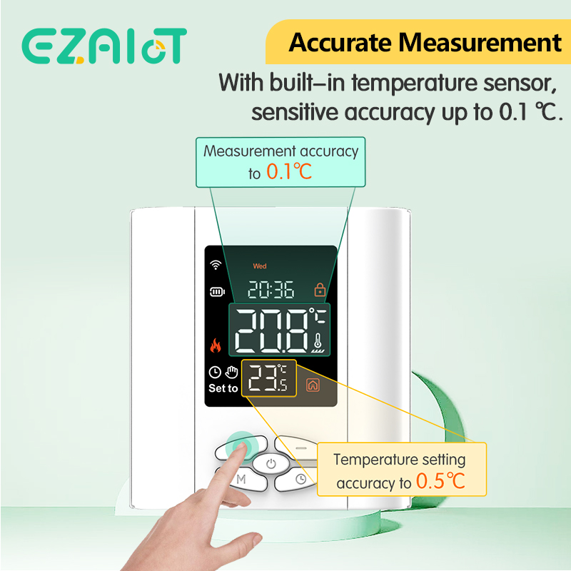 Tuya WiFi Smart Thermostat Wir - Smart Home Living Room ulasan dan harga