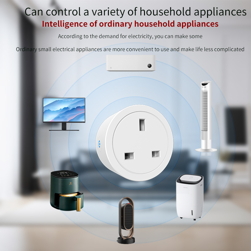 Tuya UK-Style Round Plug 16A W - Smart Home Or Smart Home ulasan dan harga