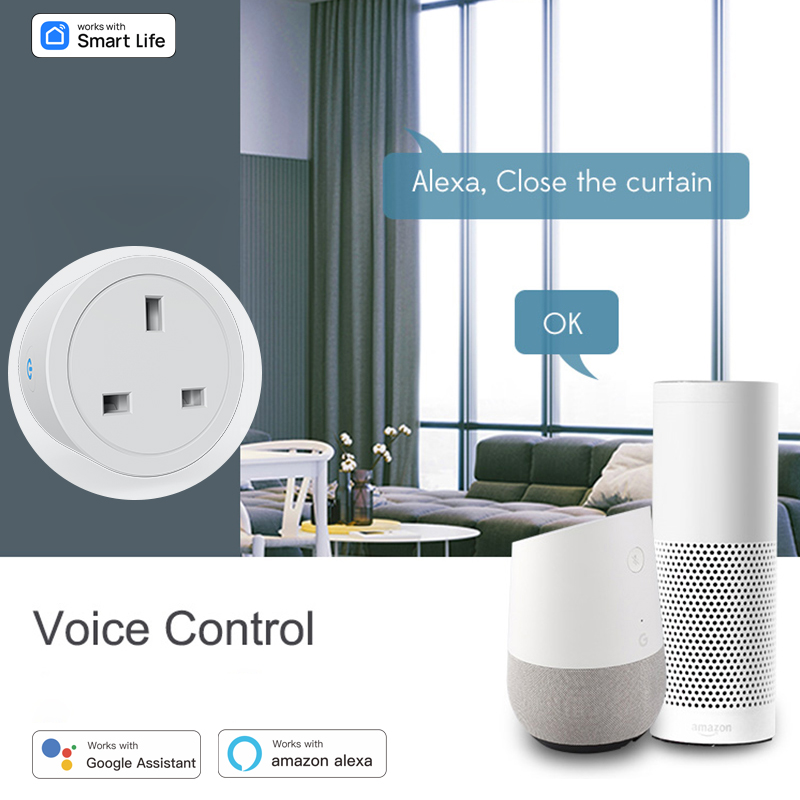 Tuya UK-Style Round Plug 16A W - Smart Home Or Smart Home ulasan dan harga