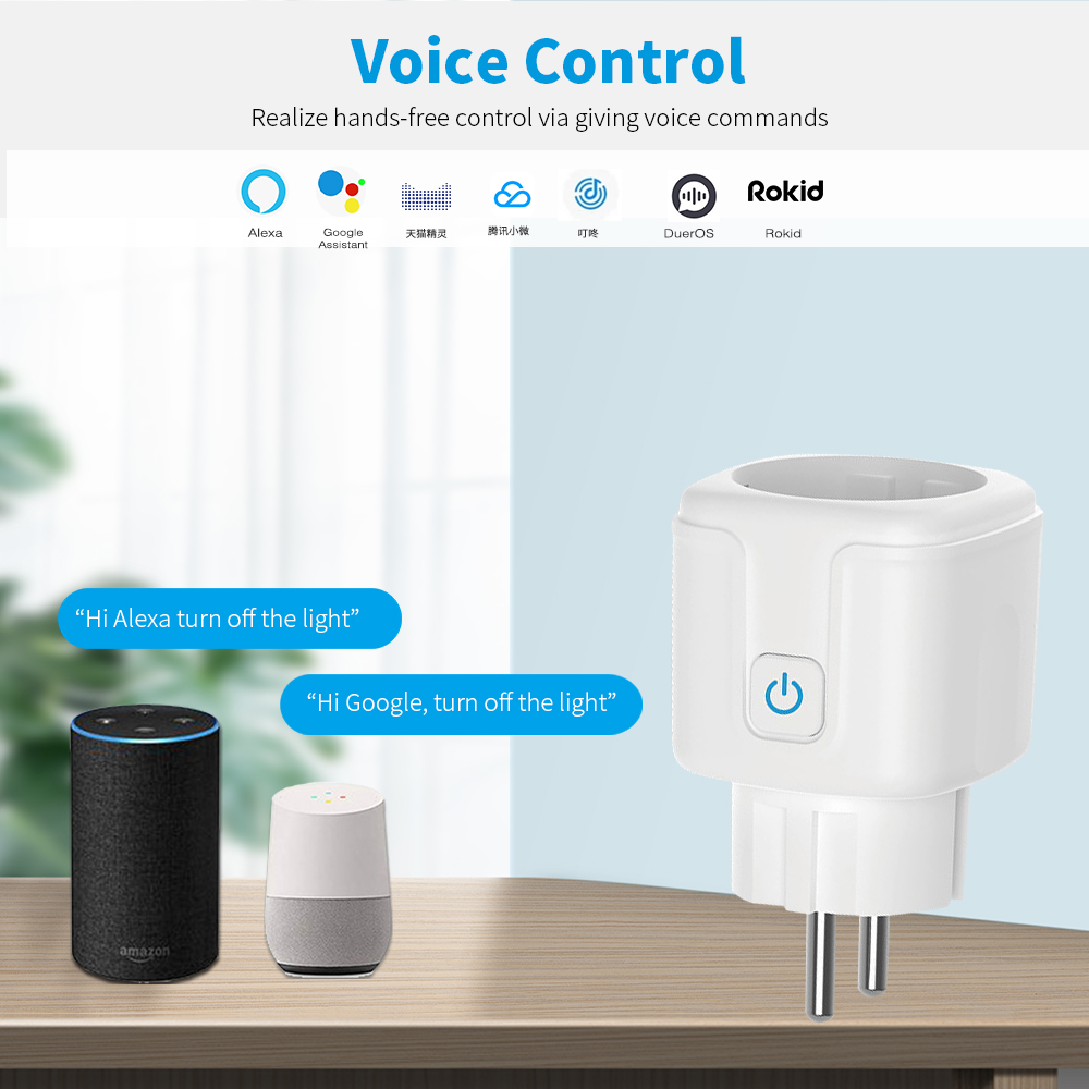 Work With TUYA Smart Plug WiFi - Smart Home Living Room ulasan dan harga