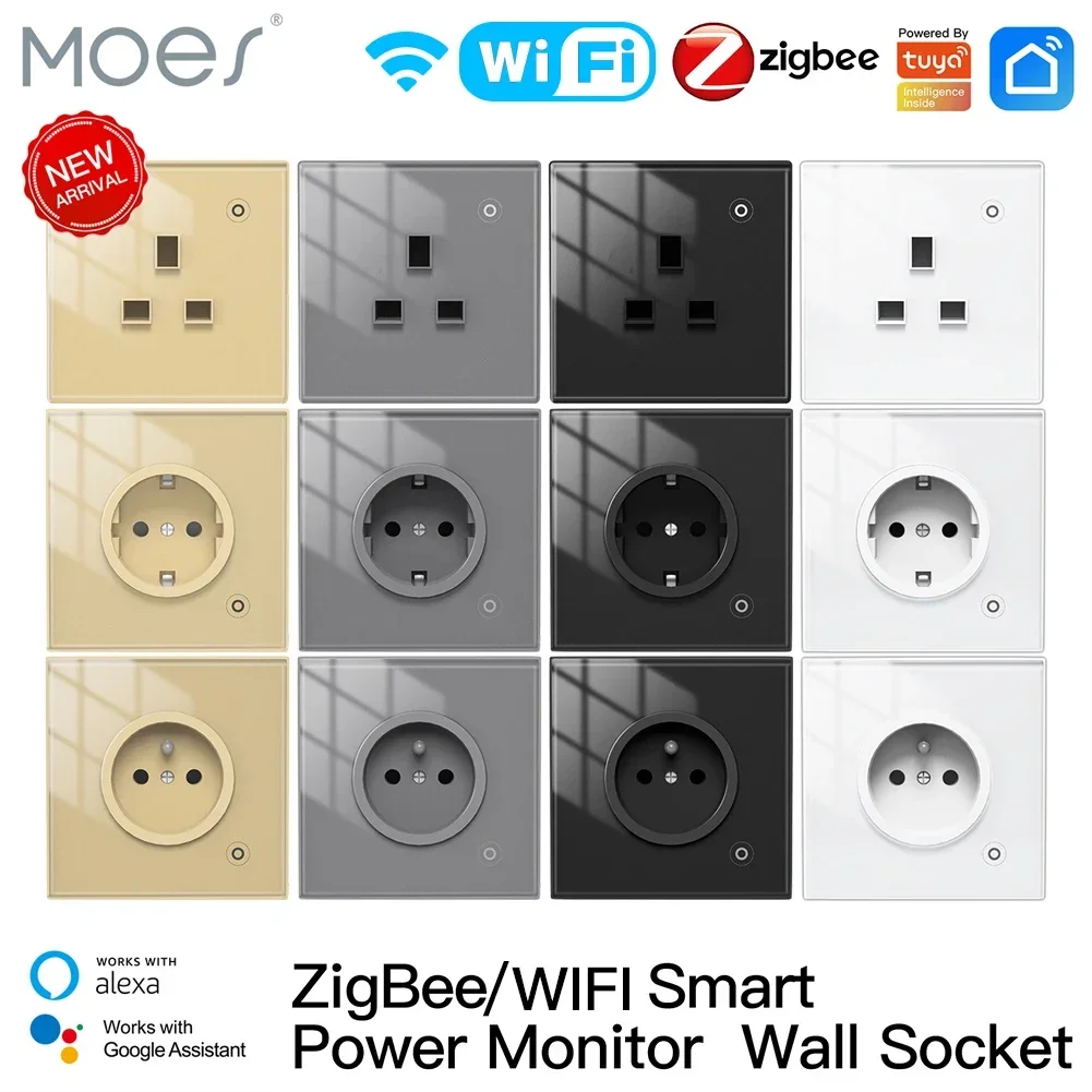 Moes ZigBee Wall Socket WIFI S - Smart Home Living Room ulasan dan harga