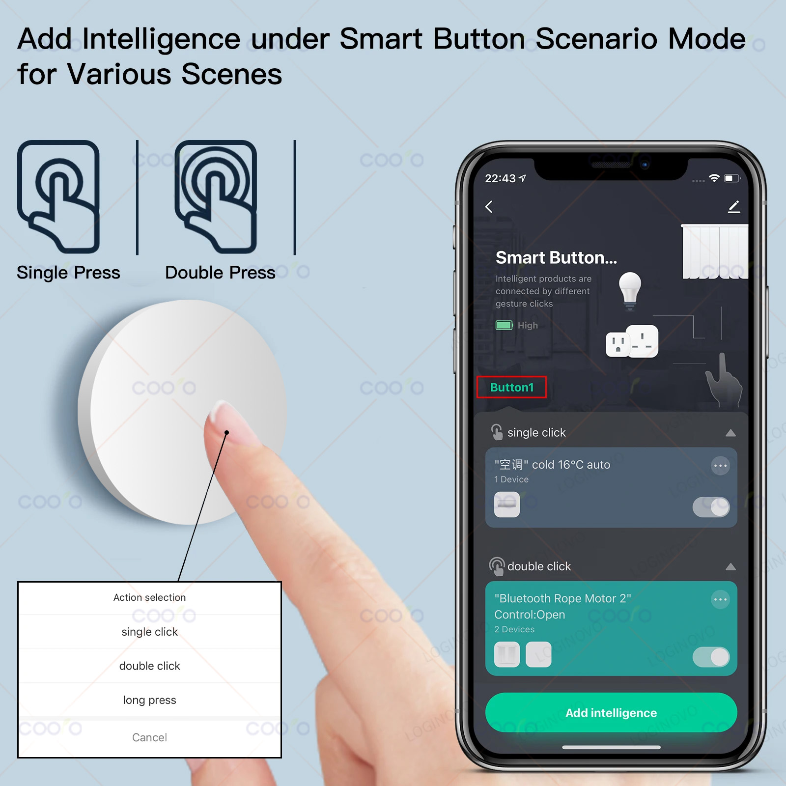 Tuya ZigBee Smart Button Scene - Smart Home Mqtt ulasan dan harga