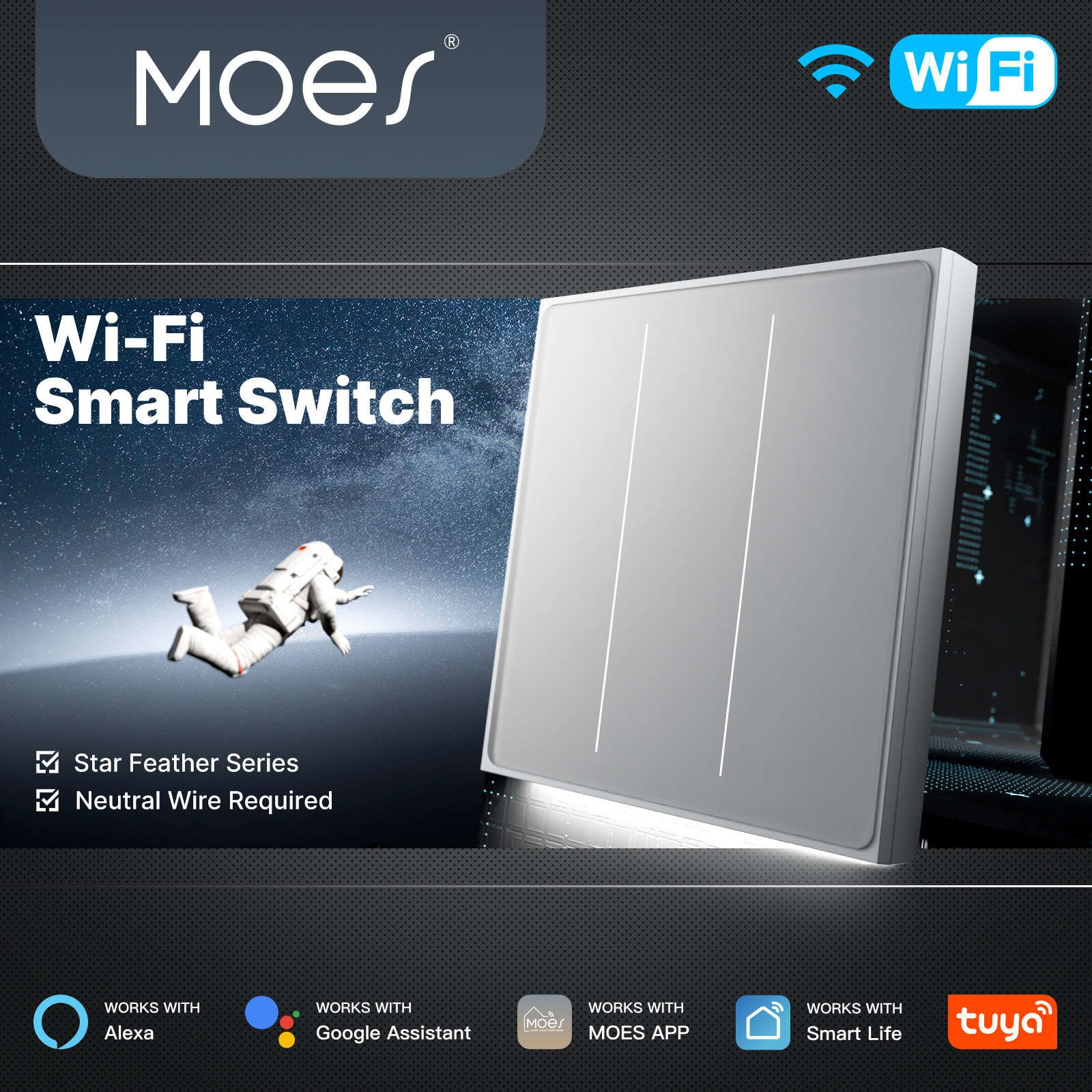 MOES Tuya WiFi Smart Star Feat - Smart Home Web ulasan dan harga