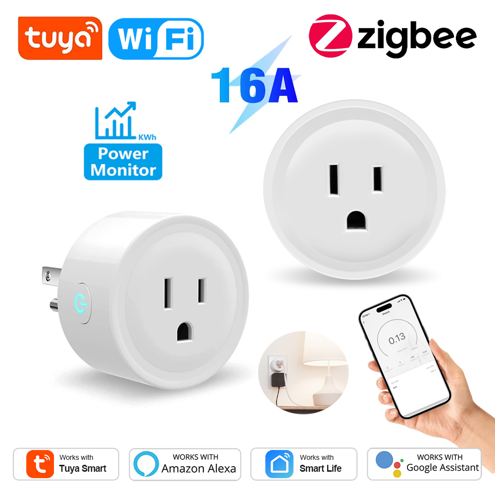 Tuya Wifi Smart Plug USA CA So - Smart Home Living Room ulasan dan harga