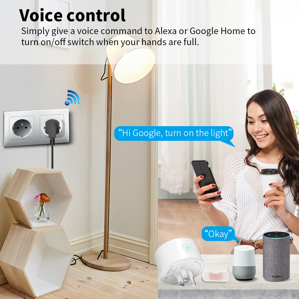 Tuya Wifi Smart Plug USA CA So - Smart Home Living Room ulasan dan harga