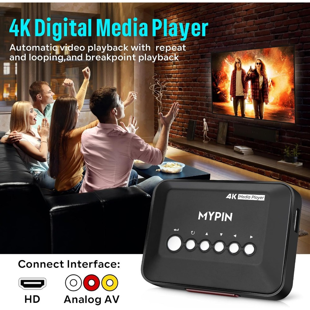 4K 30Hz HDMI Media Player Supp - Smart Home Remote ulasan dan harga