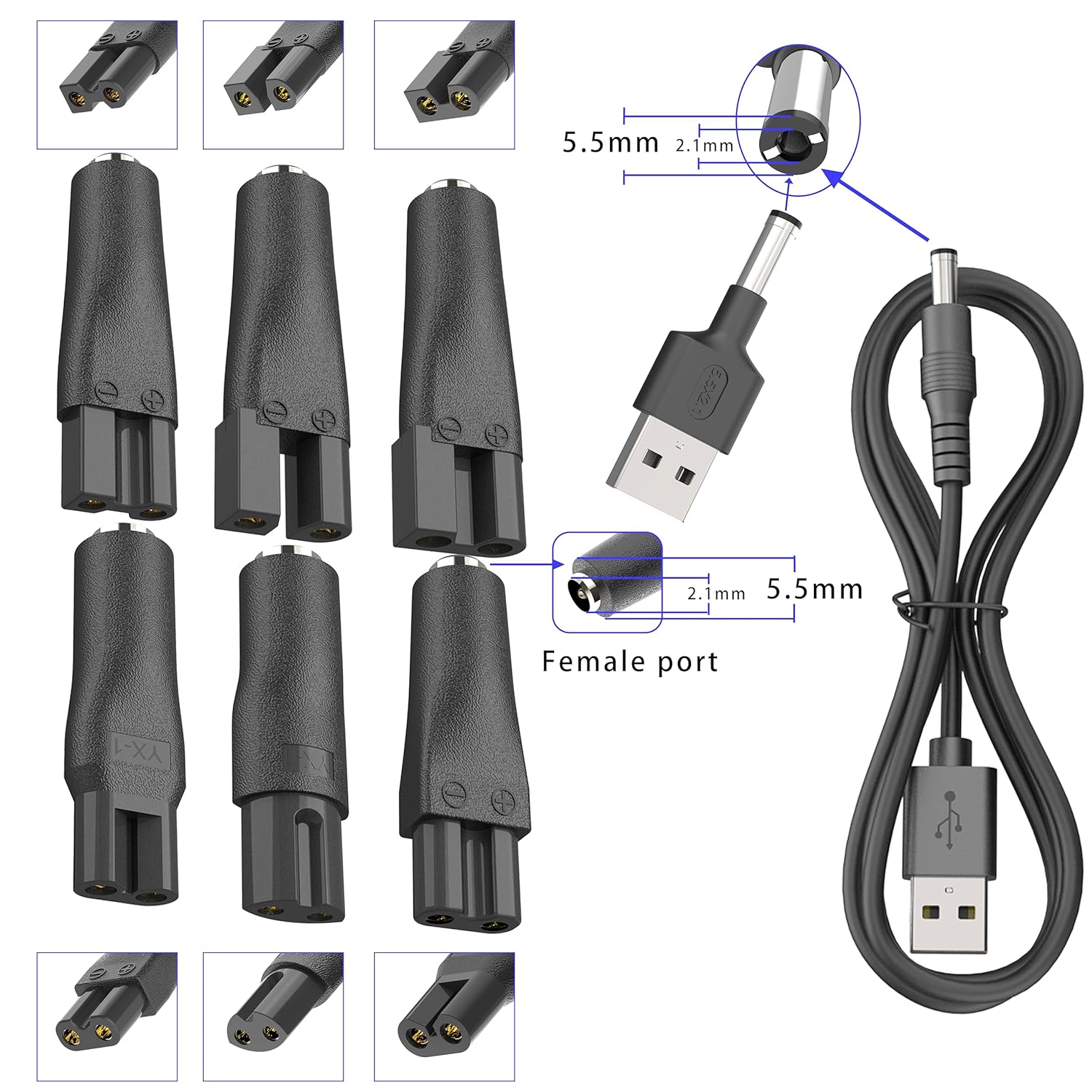 LISI 8 PCS Power Cord 5V Unive - Smart Home Pc ulasan dan harga