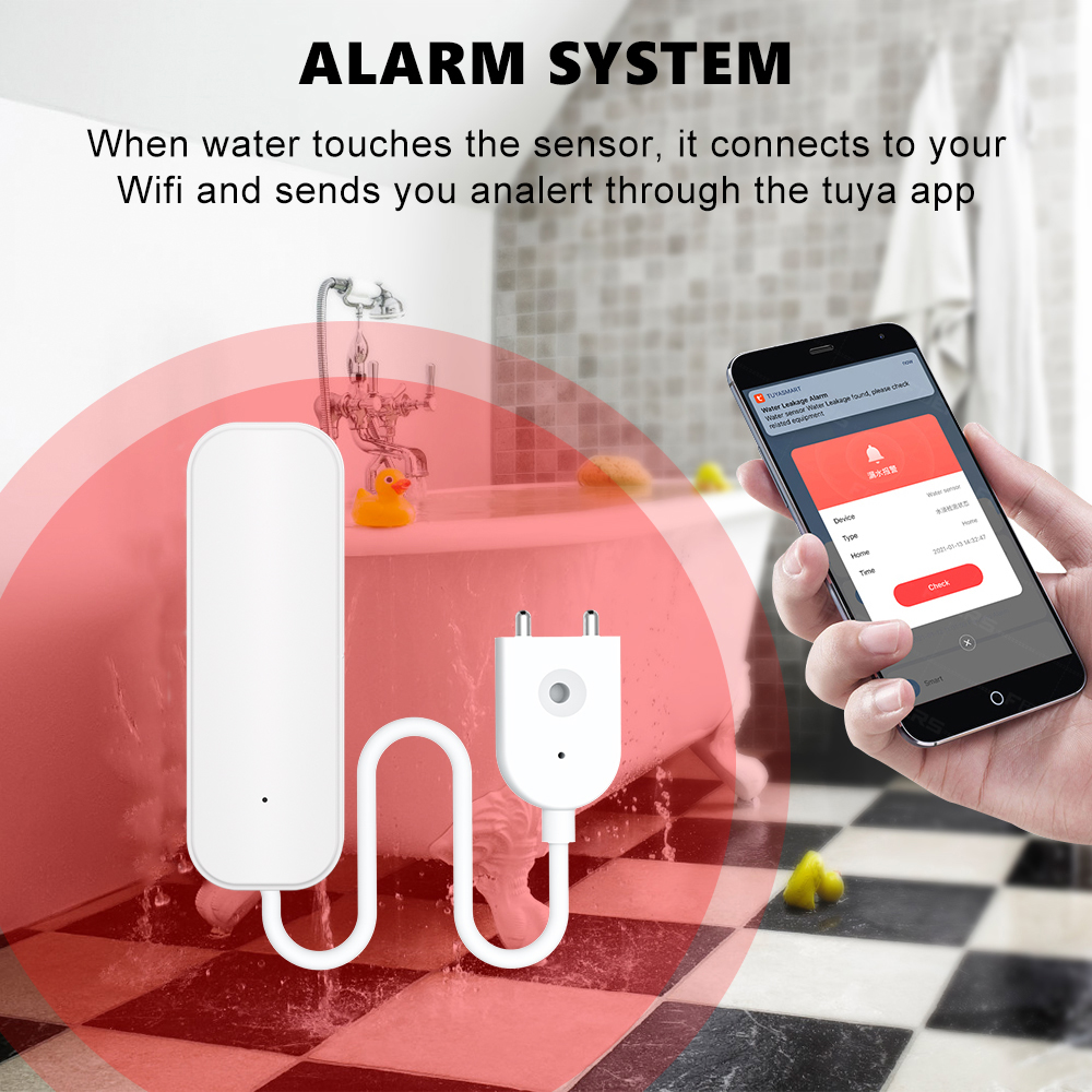 WiFi or Zigbee Water Leak Sens - Smart Home Or Smart Home ulasan dan harga