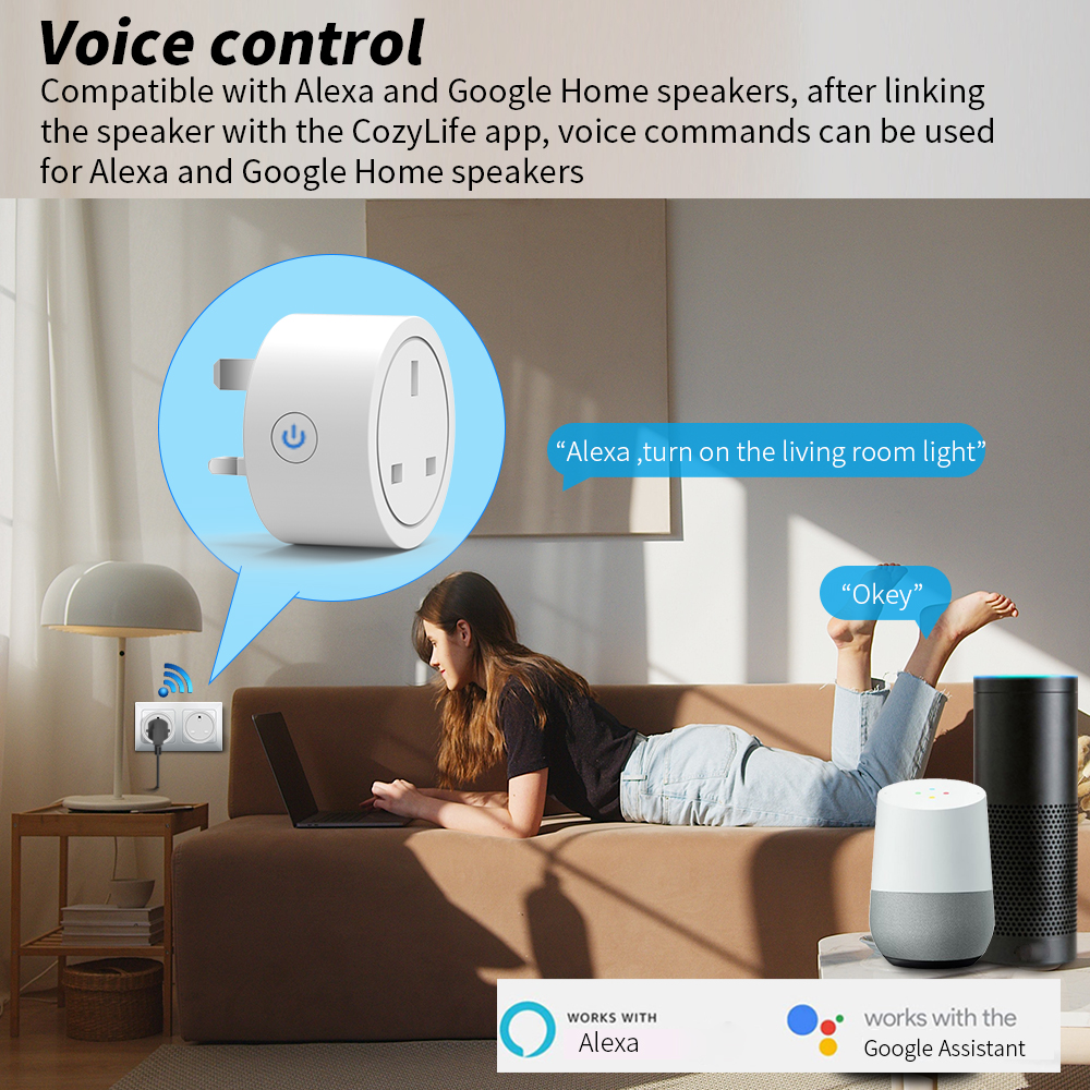 WiFi Smart Socket 16A UK Plug  - Smart Home Energy App ulasan dan harga