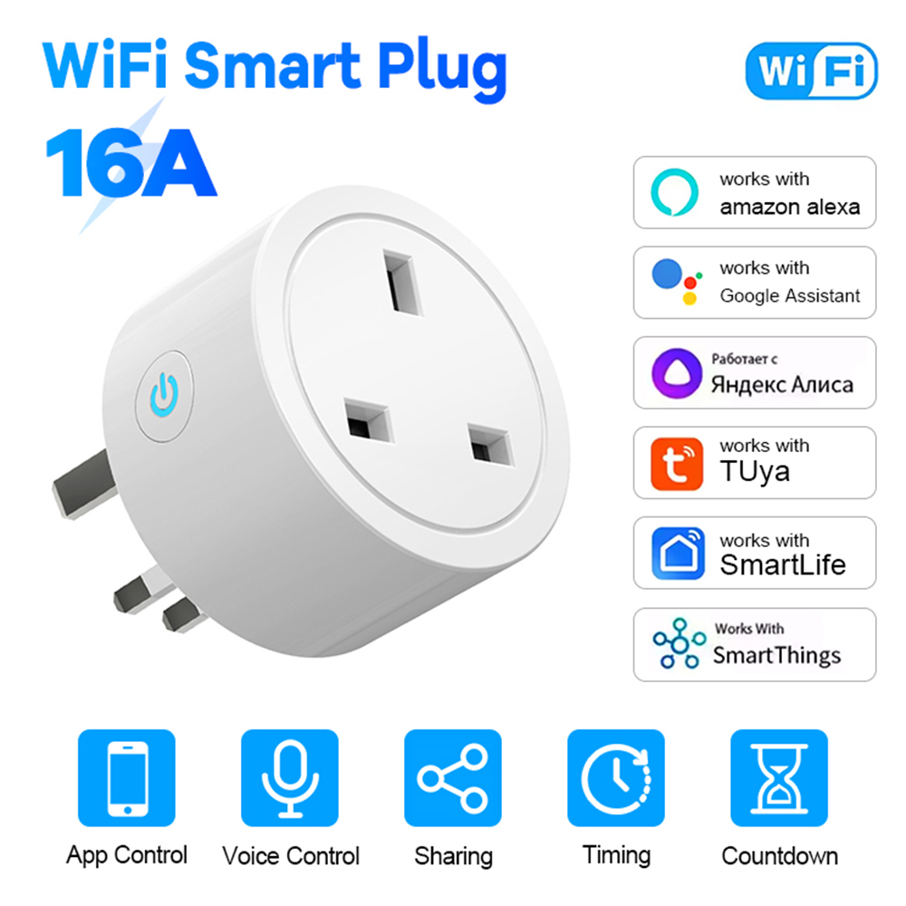 WiFi Smart Plug 16A UK Socket  - Smart Home Energy App ulasan dan harga