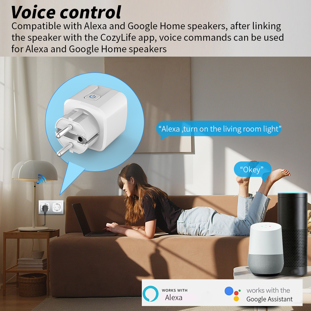 20A/16A EU FR Plug WiFi Smart  - Smart Home Energy App ulasan dan harga