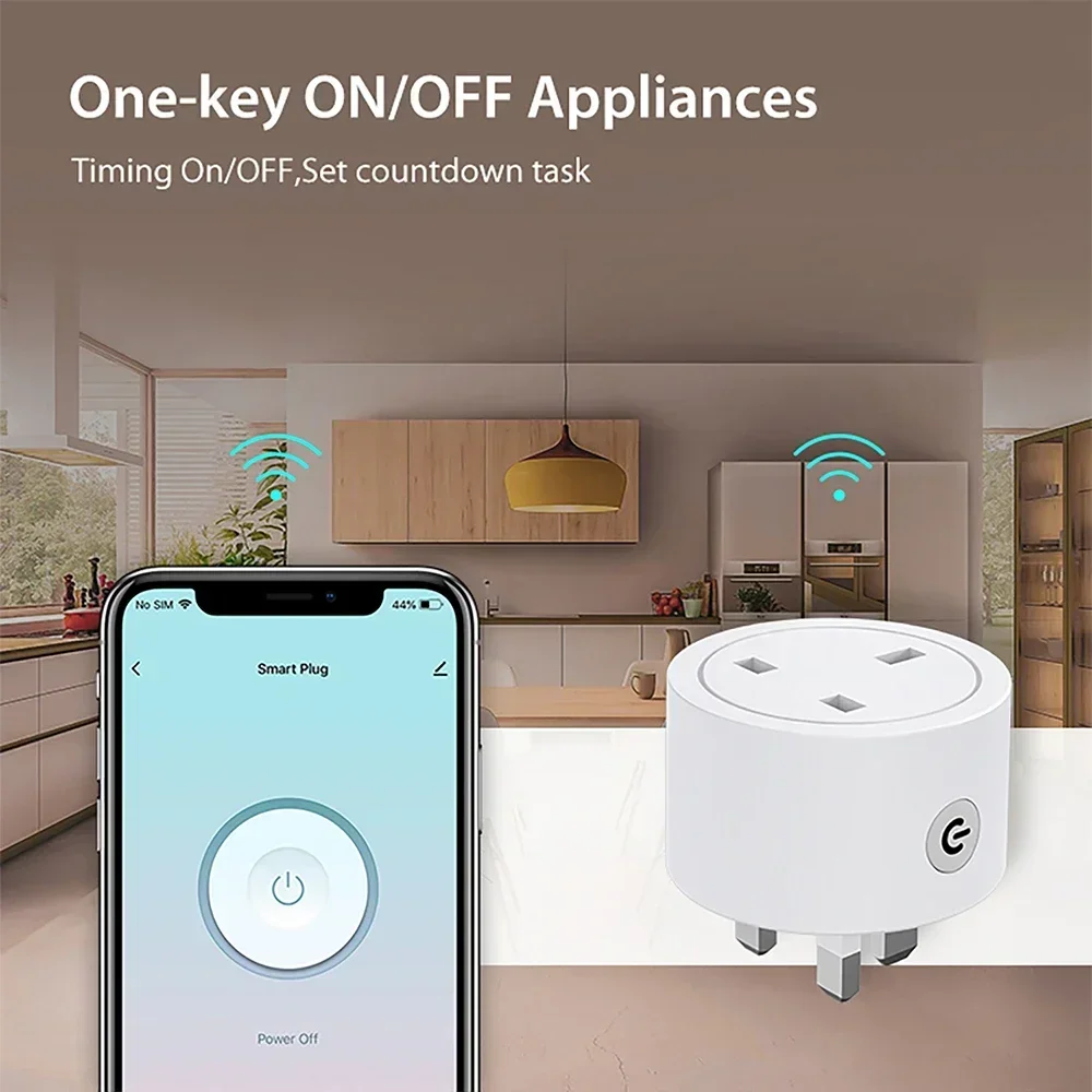 Zigbee Smart Plug 16A UK Socke - Smart Home Energy App ulasan dan harga