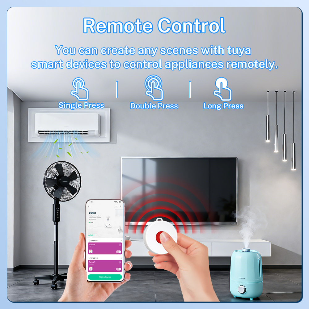 Tuya ZigBee Smart Button IP65  - Smart Home Remote ulasan dan harga