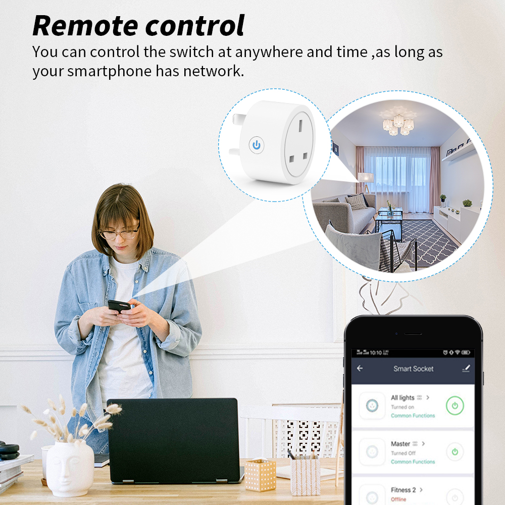 20A Tuya WiFi Smart UK Plug So - Smart Home Or Smart Home ulasan dan harga