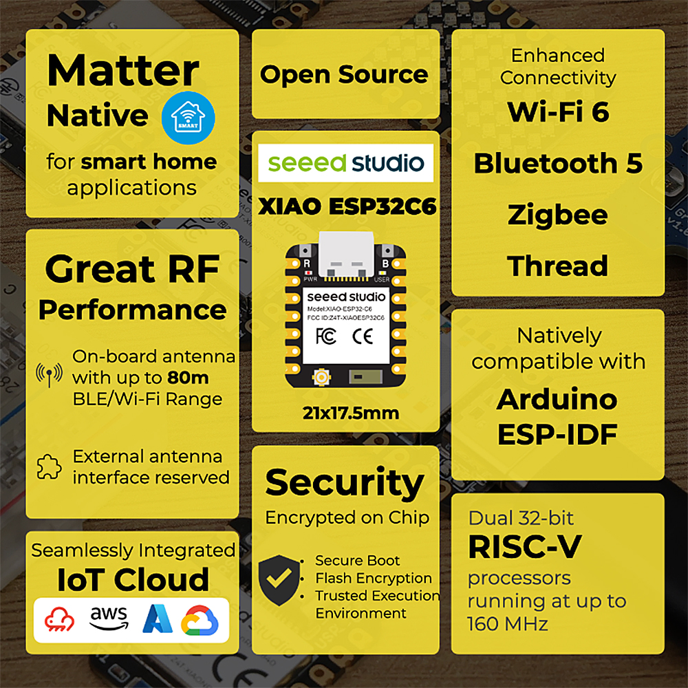 XIAO ESP32-C6 3Pcs Development - Smart Home Arduino ulasan dan harga