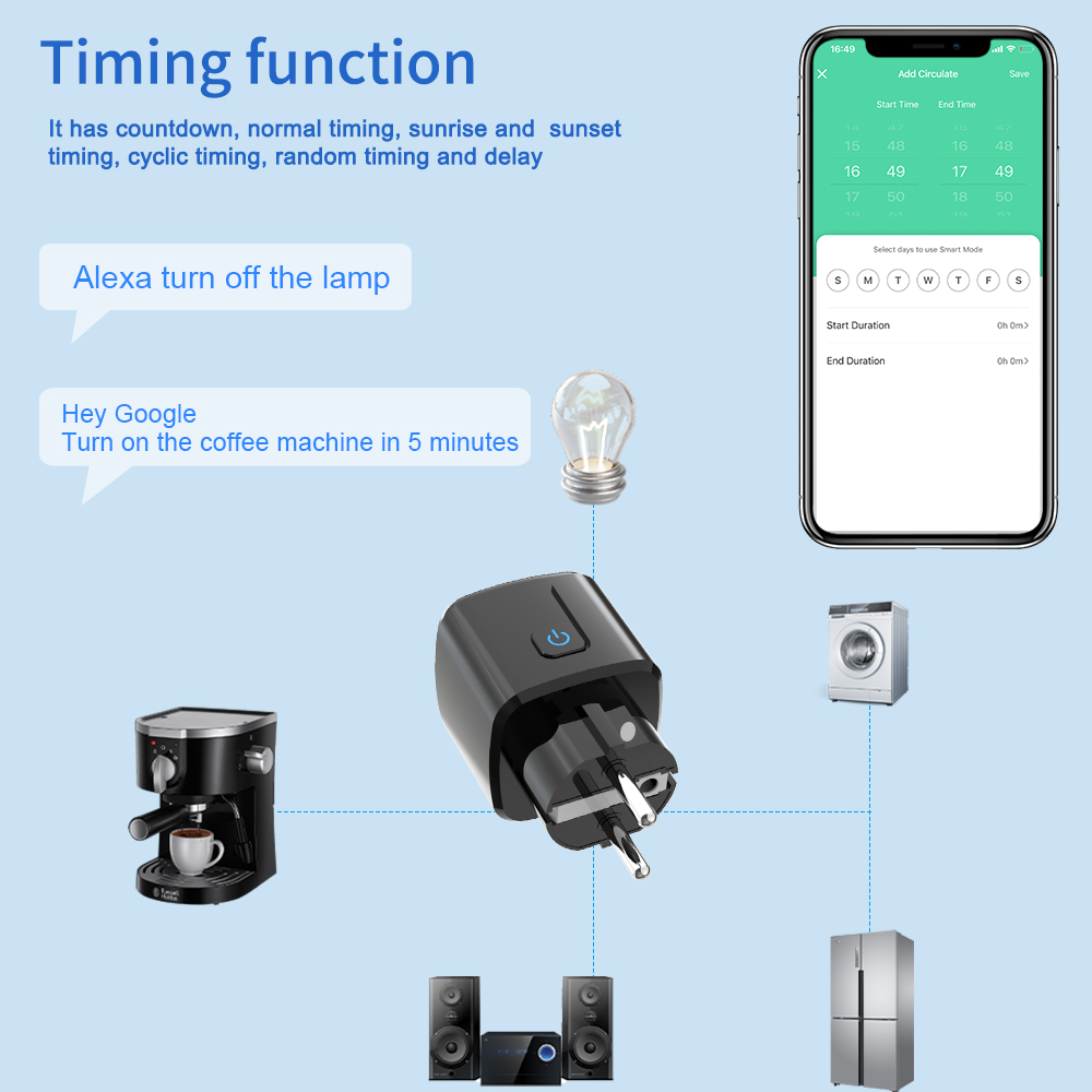 Tuya Smart Socket WiFi Remote  - Smart Home Web ulasan dan harga