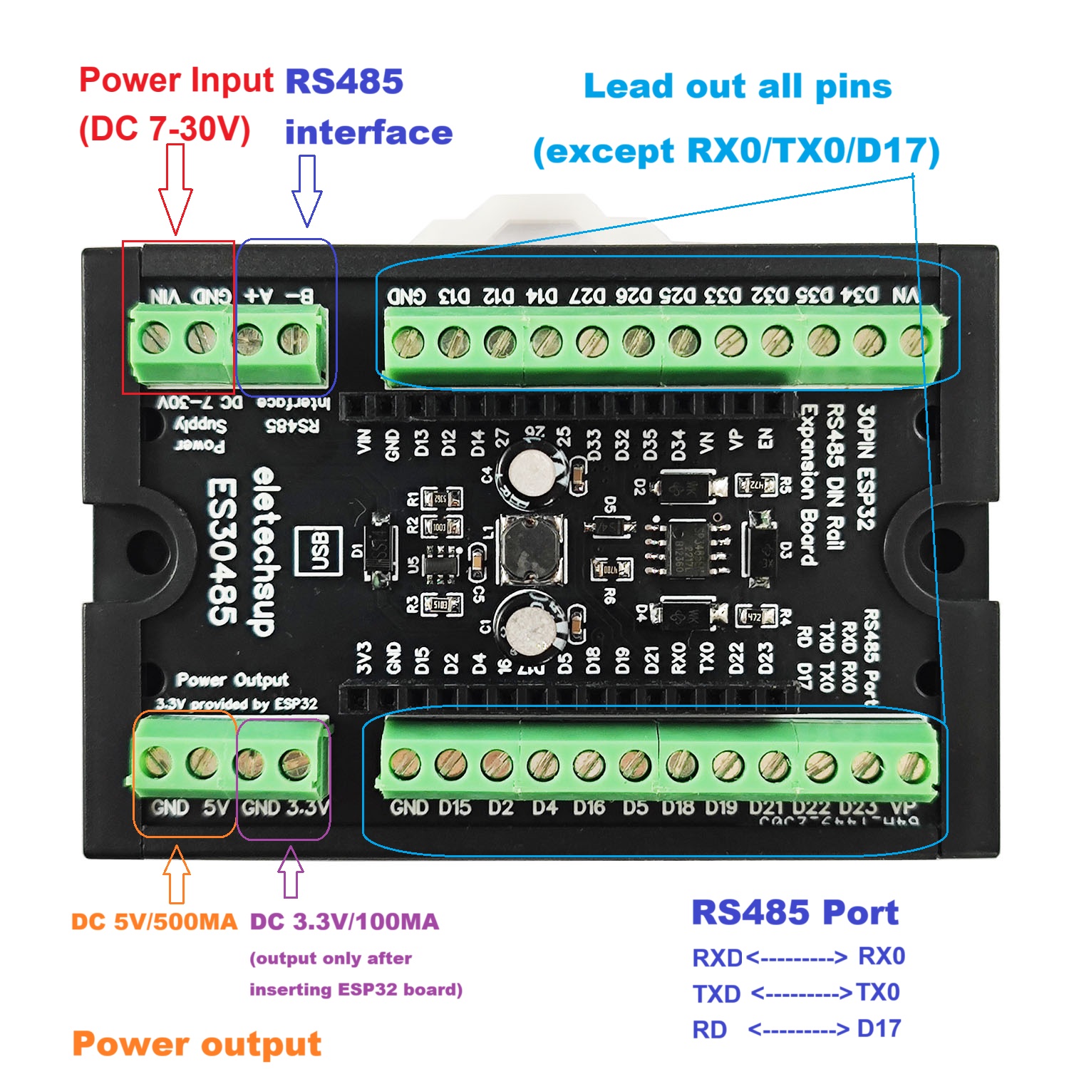 DC 7-30V Power Input 5V 3.3V O - Smart Home Mqtt ulasan dan harga