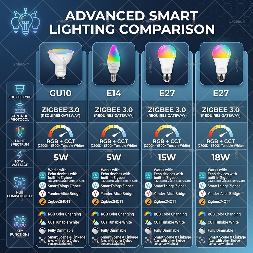 Zigbee 3.0 Smart Light Bulb E2 - Smart Home Plus ulasan dan harga