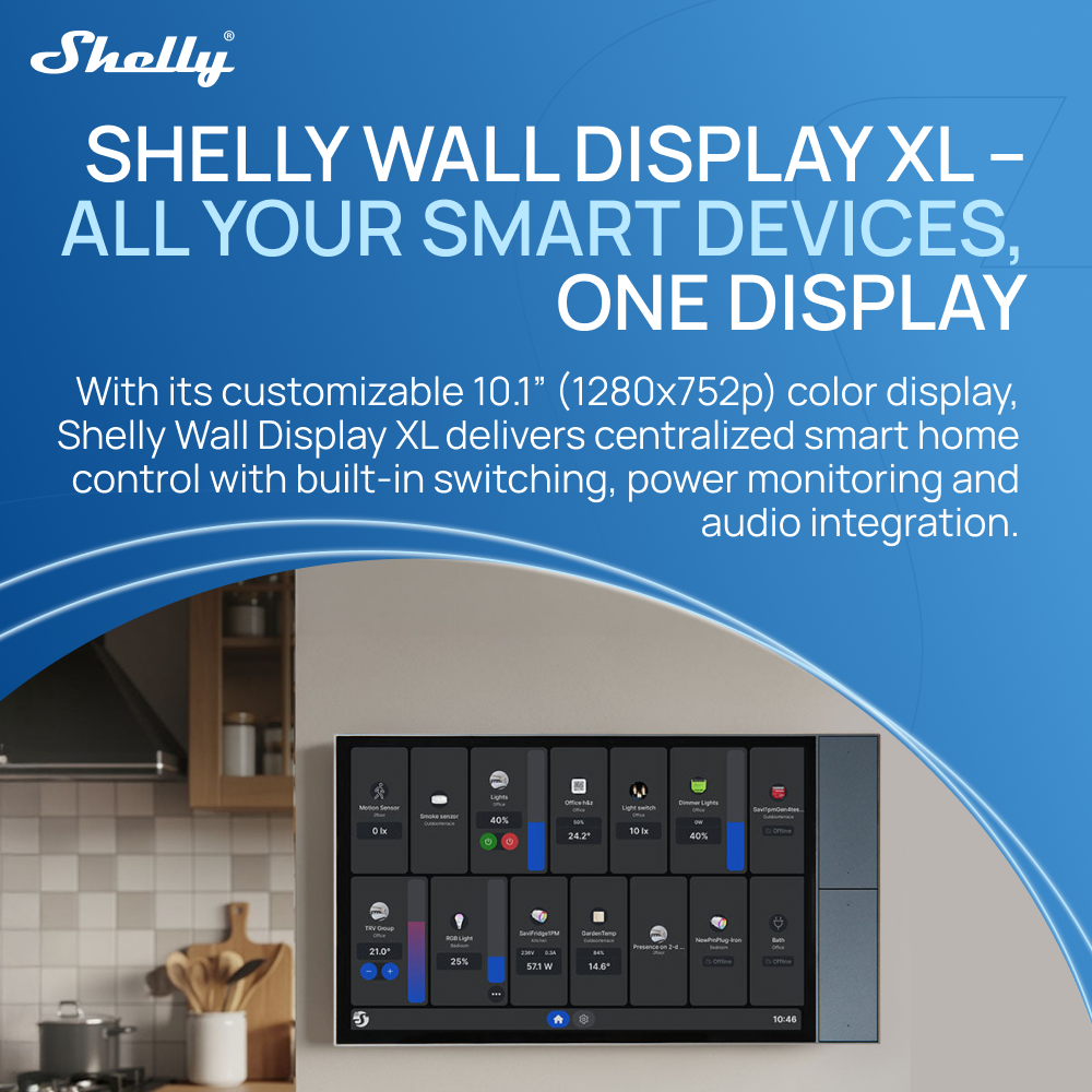 Shelly Wall Display XL Smart H - Smart Home Xl ulasan dan harga
