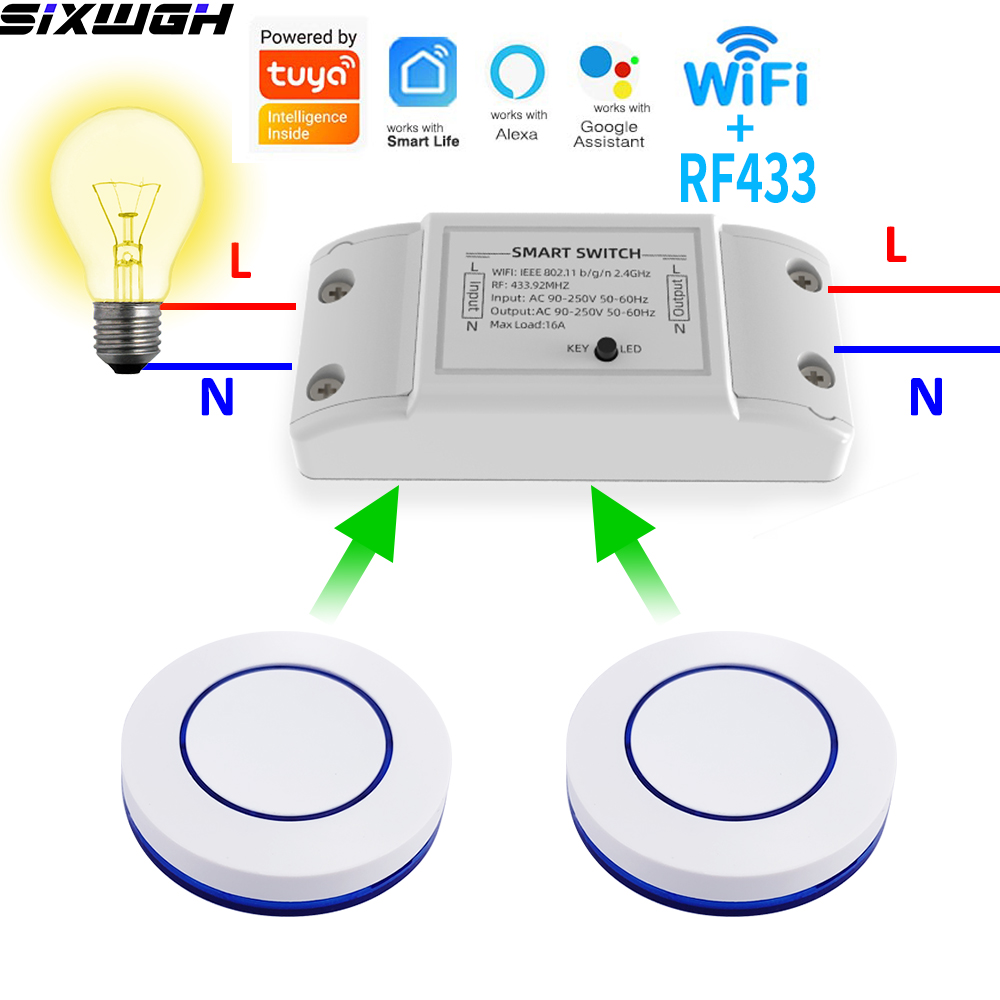 16A WiFi Tuya Smart Switch Wir - Smart Home Remote ulasan dan harga