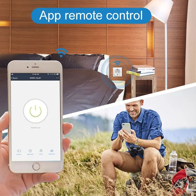 20A EU Smart Plug Wifi Socket  - Smart Home Living Room ulasan dan harga