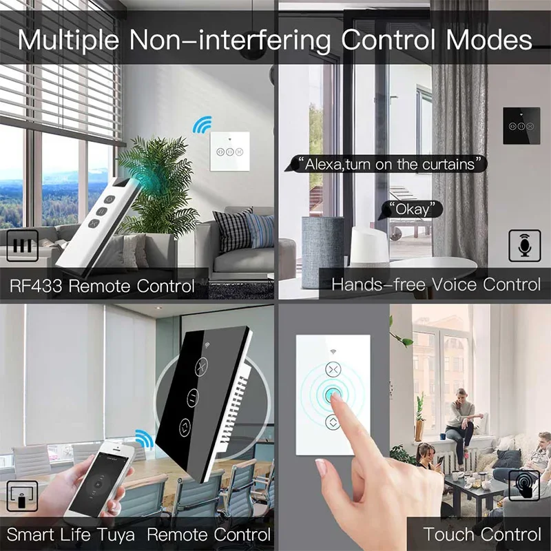 Wifi RF433 Touch Smart Curtain - Smart Home Living Room ulasan dan harga
