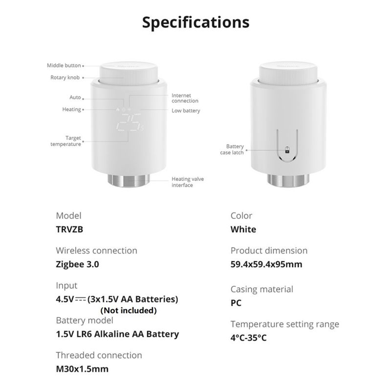 Smart Thermostatic Radiator Va - Smart Home Mqtt ulasan dan harga