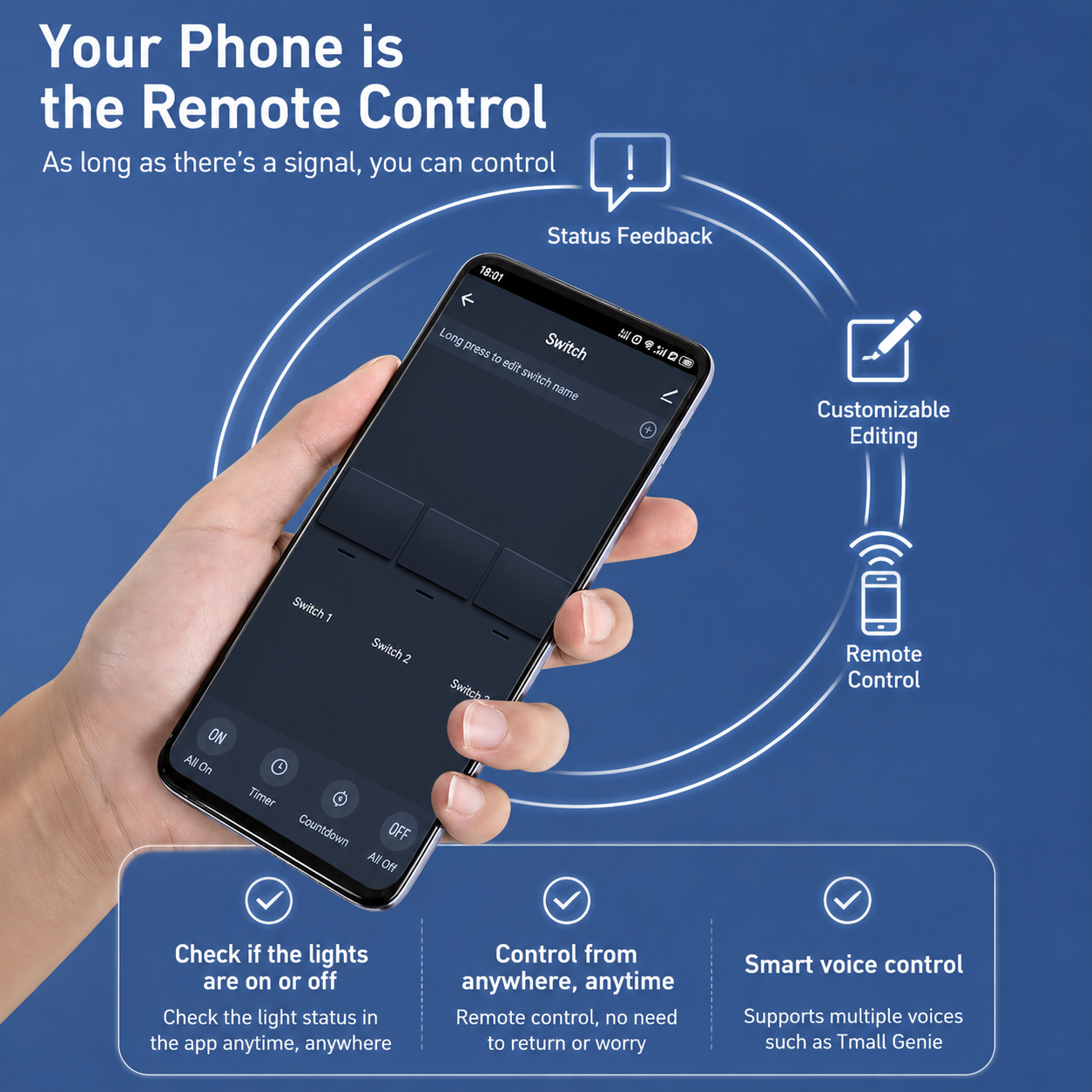 Tuya US Standard Touch Light S - Smart Home Remote ulasan dan harga