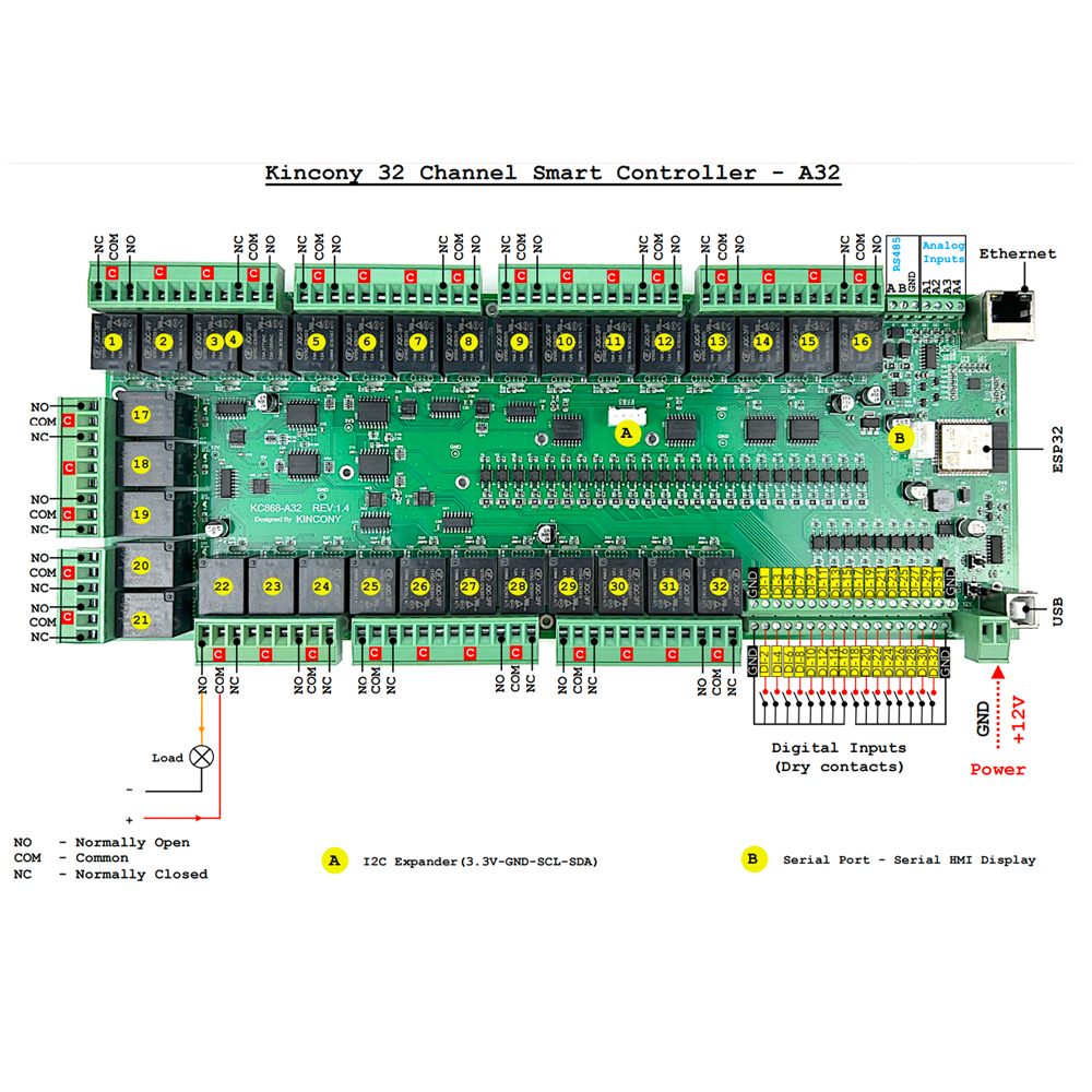 KC868-A32 ESP32 Wifi  RS232 US - Smart Home Mqtt ulasan dan harga