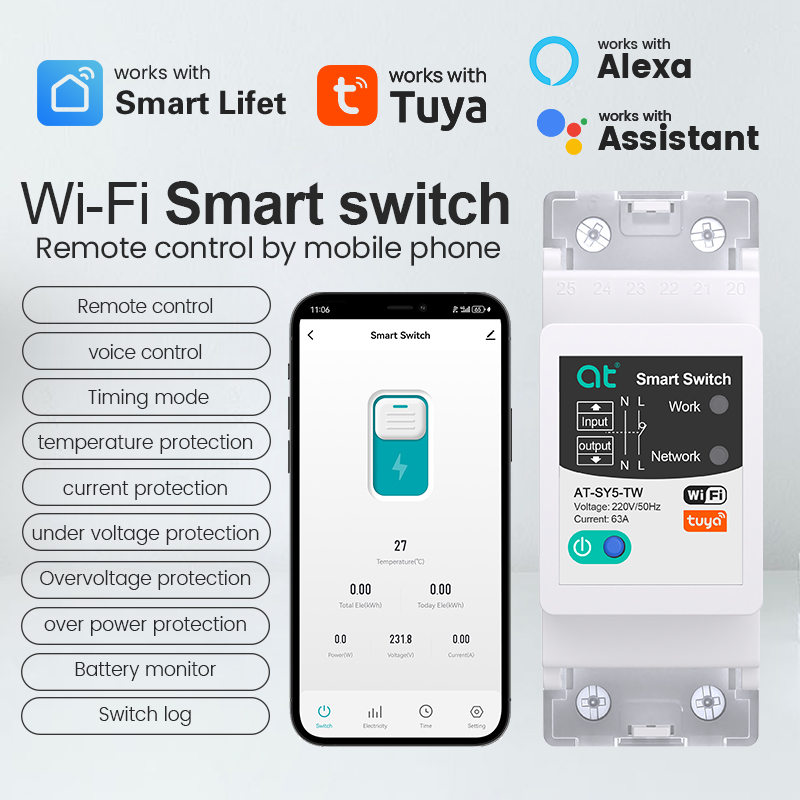 TUYA WIFI Smart Circuit Breake - Smart Home Energy App ulasan dan harga