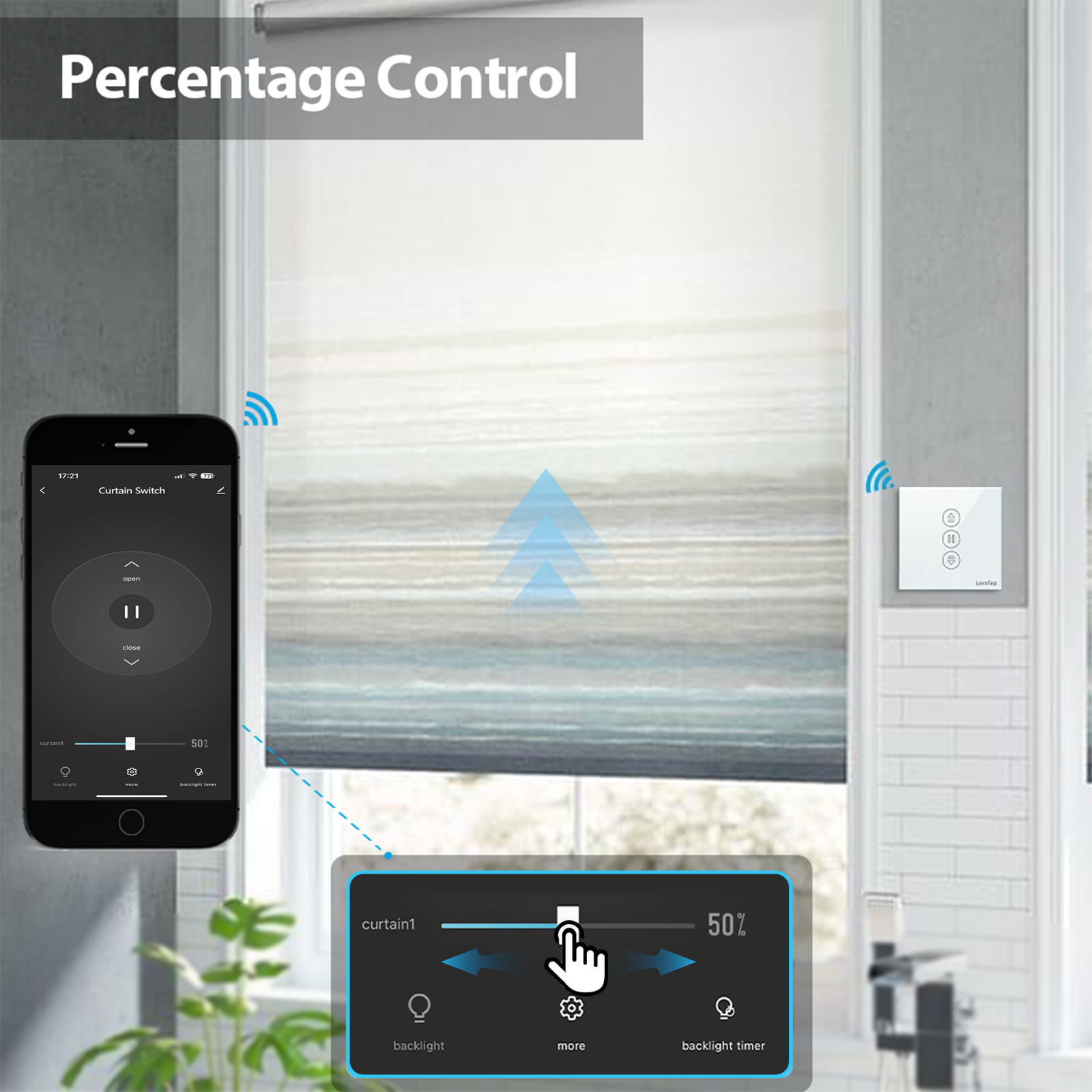 Tuya Smart Life EU WiFi Roller - Smart Home Living Room ulasan dan harga