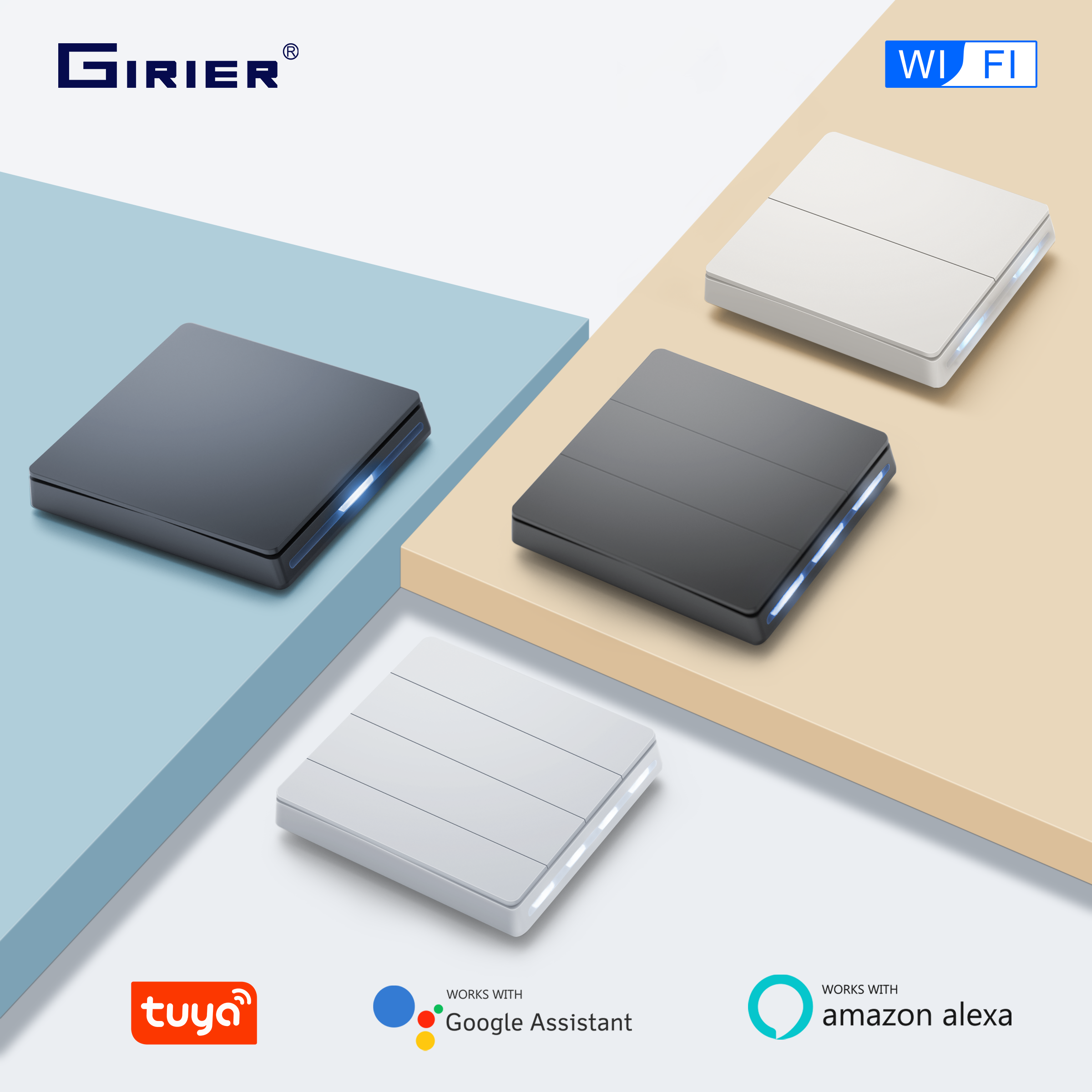 GIRIER Smart Light Switch WiFi - Smart Home Web ulasan dan harga
