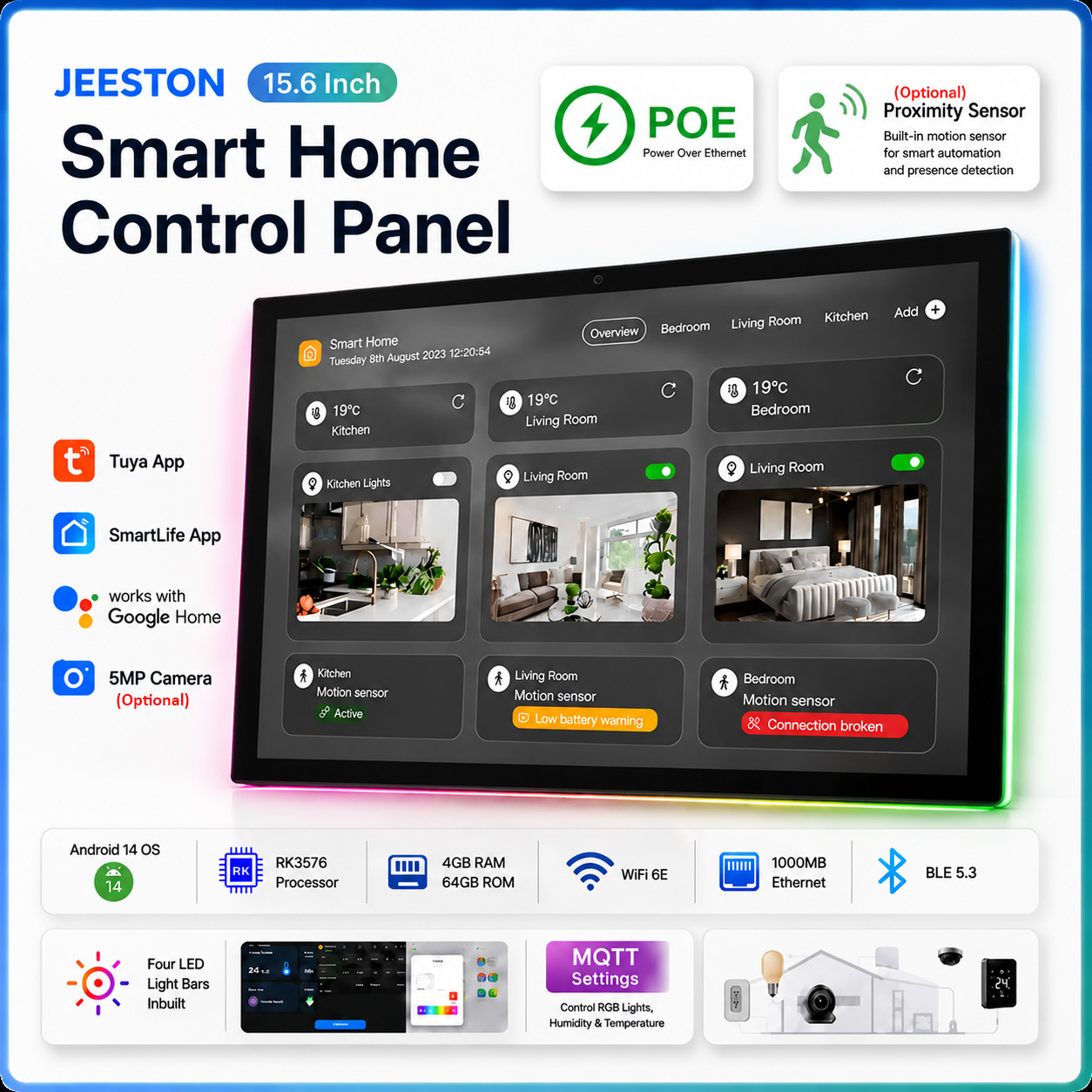 15.6 Inch InWall Smart Home Co - Smart Home Mqtt ulasan dan harga